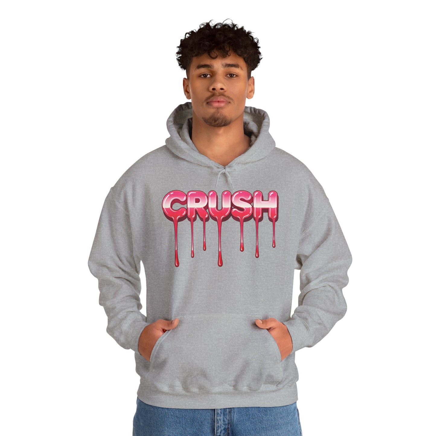 Dripping 'CRUSH' Graphic Hoodie | Candy Pink Drip Lettering
