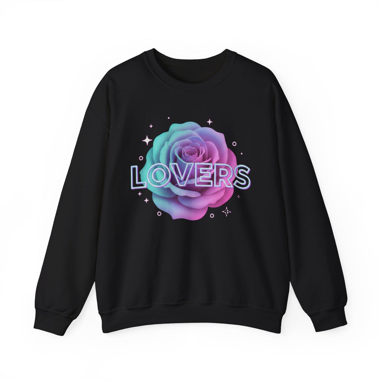 Gradient Rose Lovers Sweater | Pastel Floral Typography