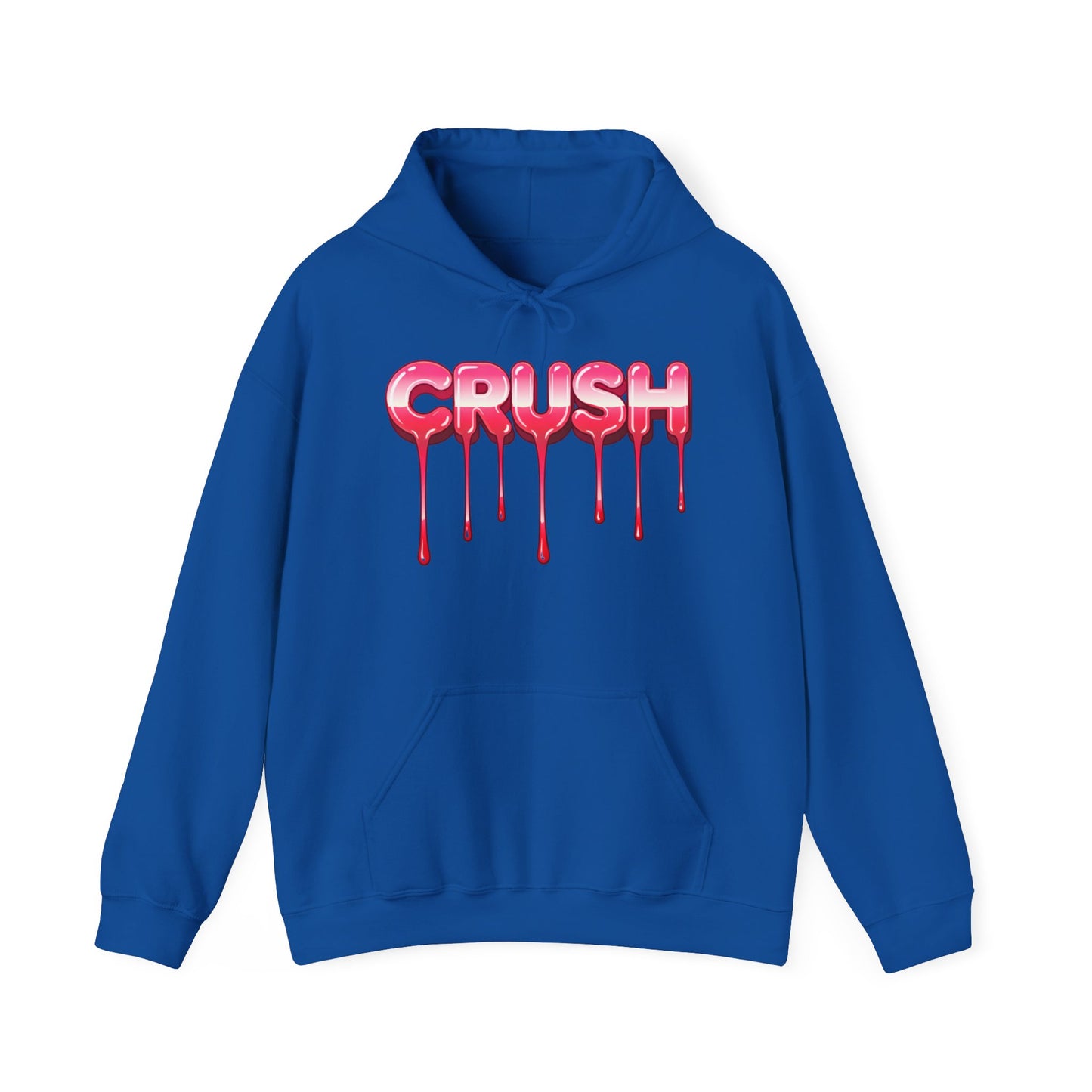 Dripping 'CRUSH' Graphic Hoodie | Candy Pink Drip Lettering