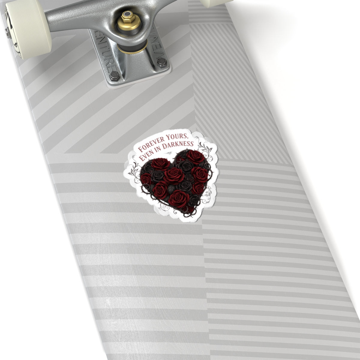 Forever Yours Even in Darkness heart rose sticker | goth valentine, dark romance