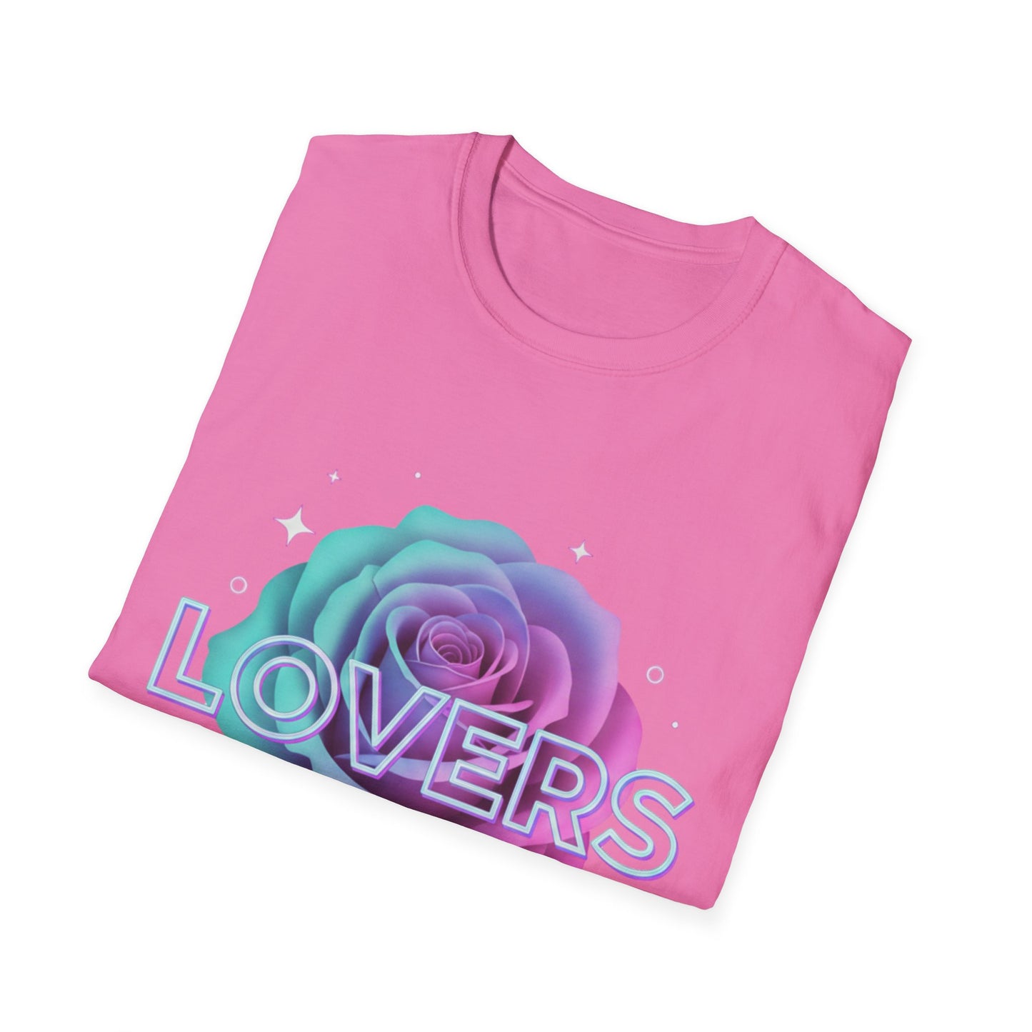 Gradient Rose Lovers T-Shirt | Pastel Floral Typography