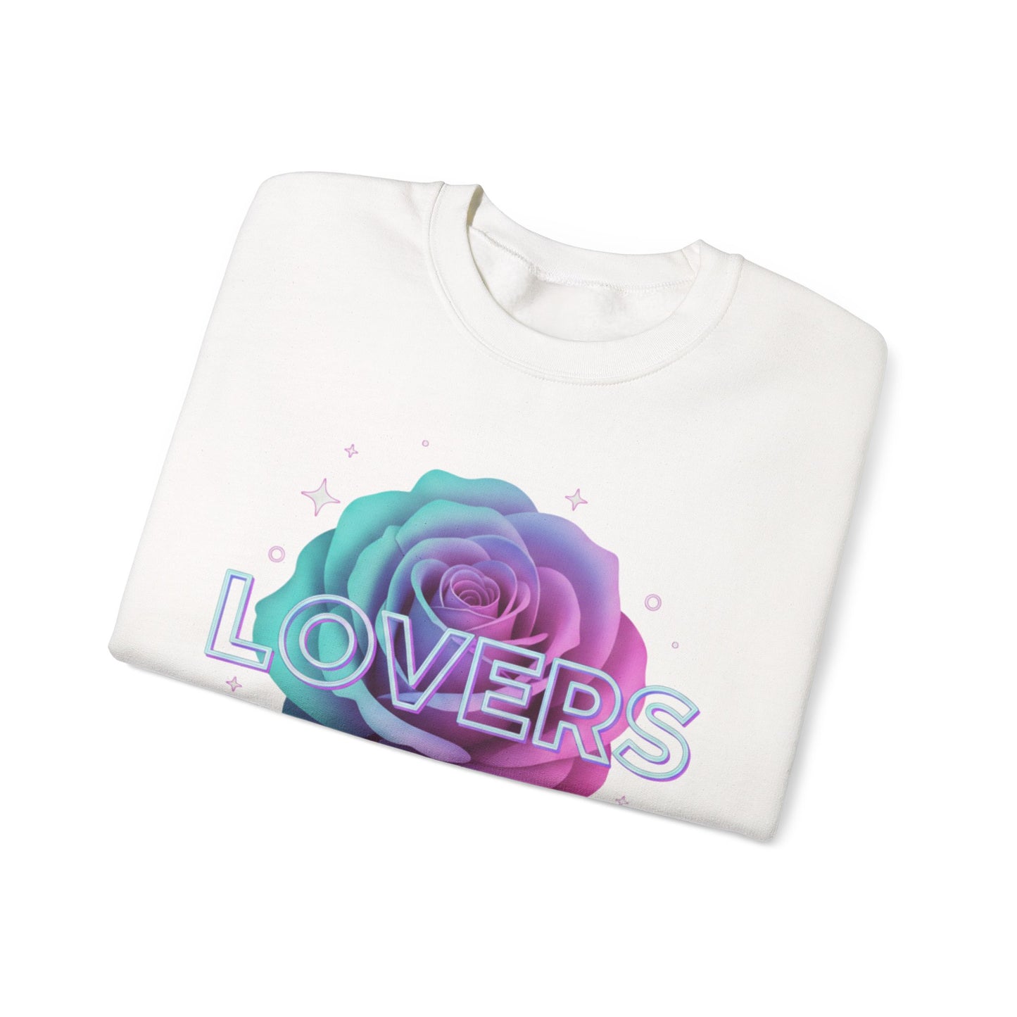 Gradient Rose Lovers Sweater | Pastel Floral Typography