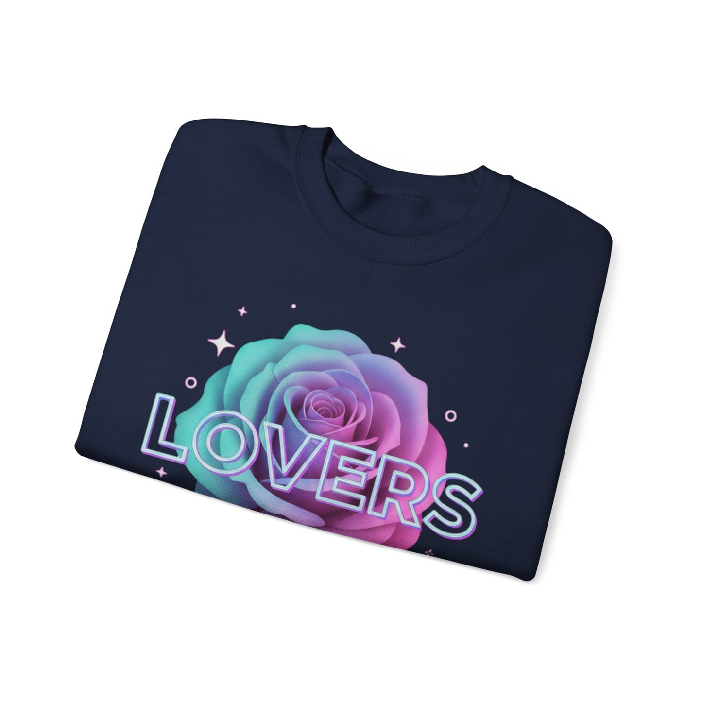 Gradient Rose Lovers Sweater | Pastel Floral Typography