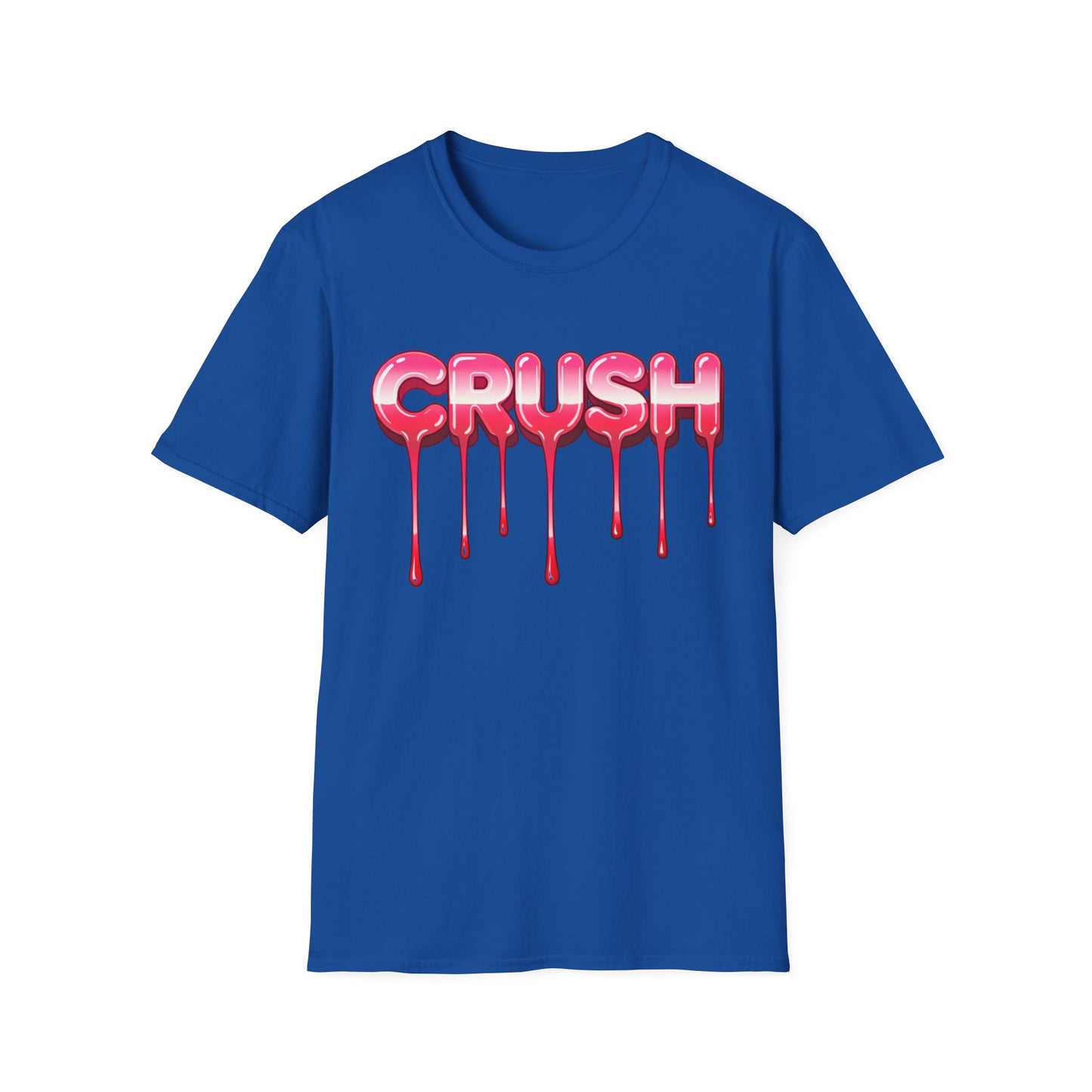 Dripping Pink 'CRUSH' Graphic T-Shirt | Candy Heart Typography Tee