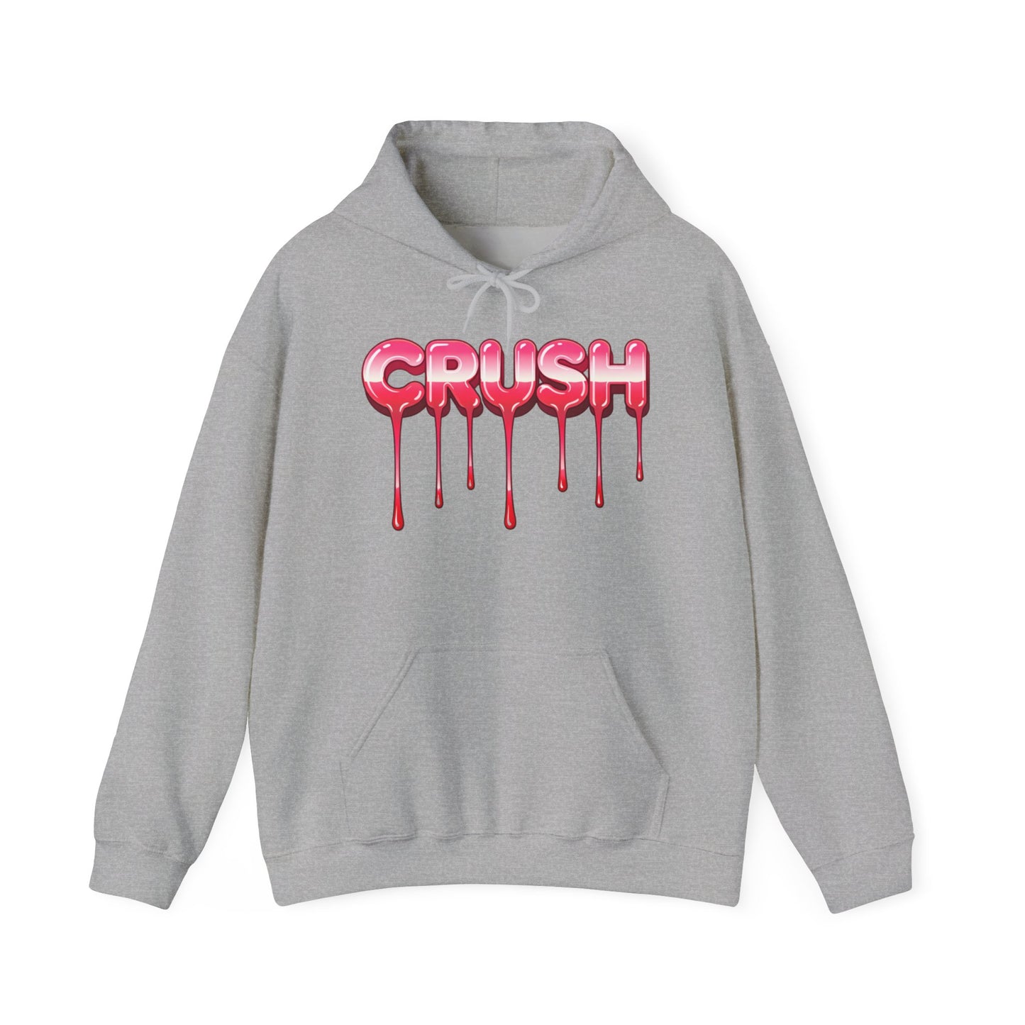 Dripping 'CRUSH' Graphic Hoodie | Candy Pink Drip Lettering