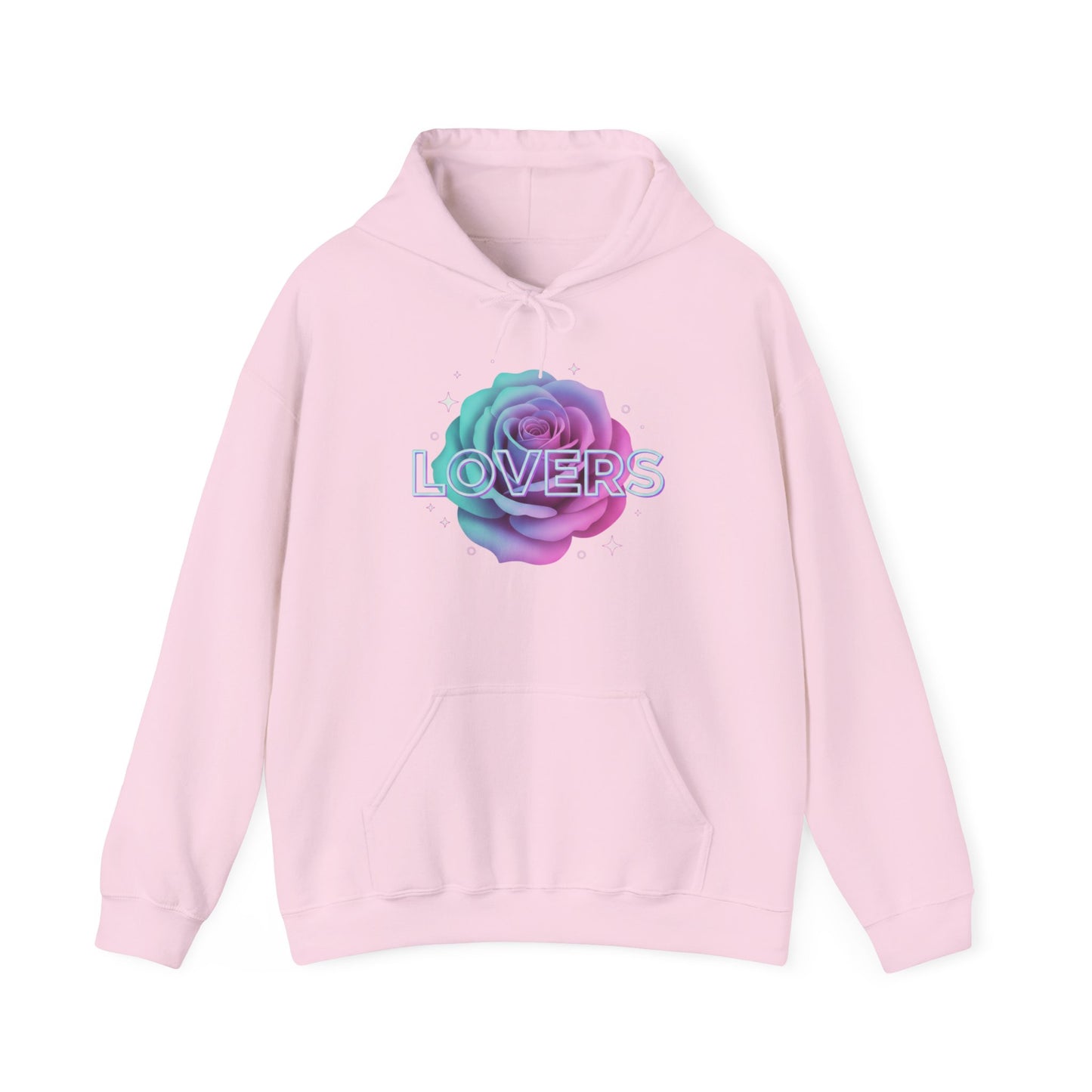 Gradient Rose Lovers Hoodie | Pastel Floral Typography