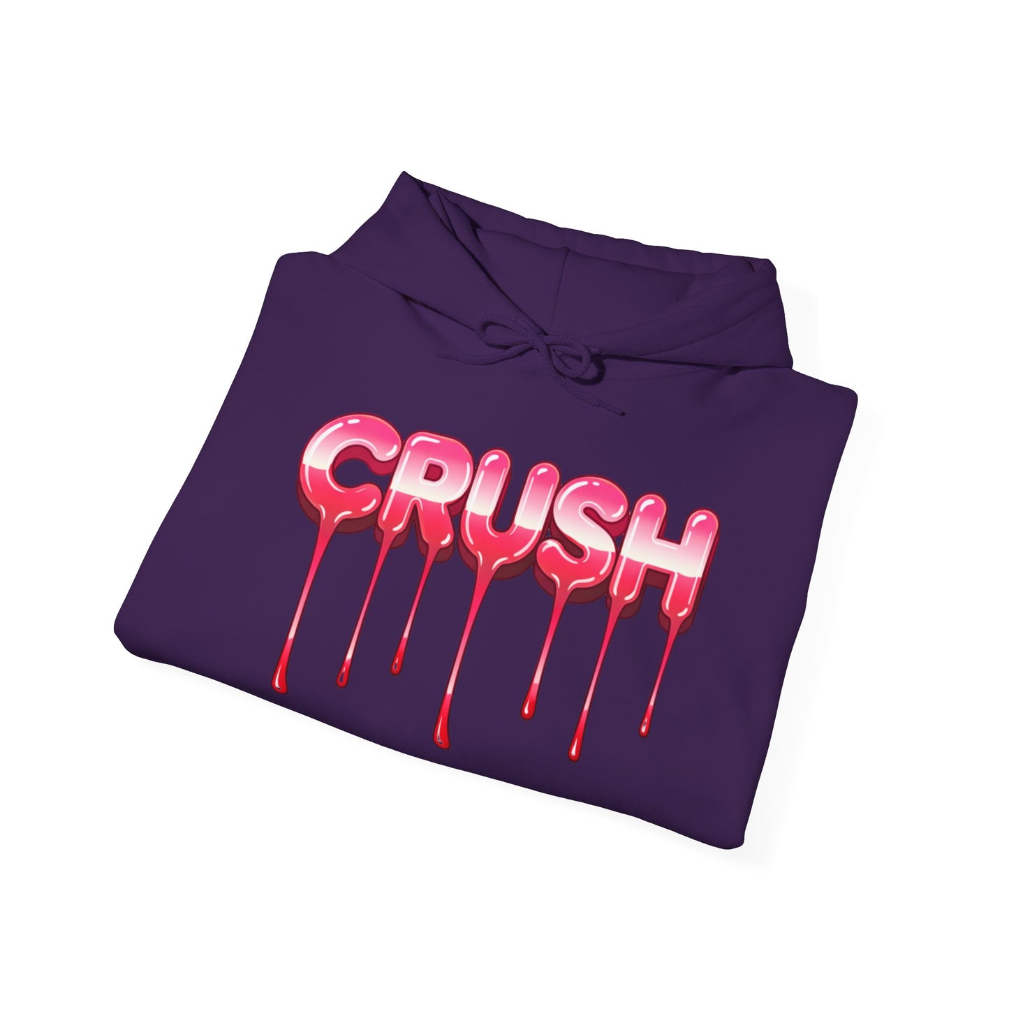 Dripping 'CRUSH' Graphic Hoodie | Candy Pink Drip Lettering