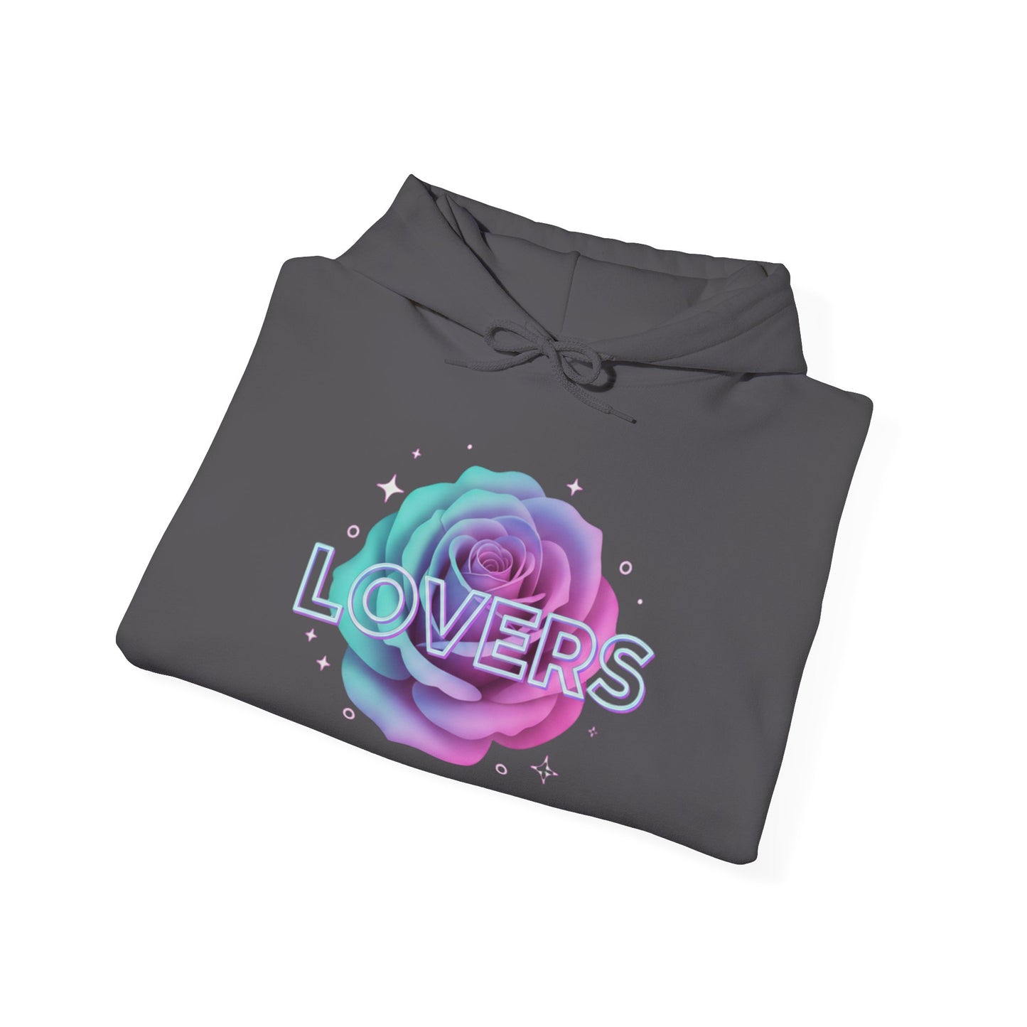 Gradient Rose Lovers Hoodie | Pastel Floral Typography