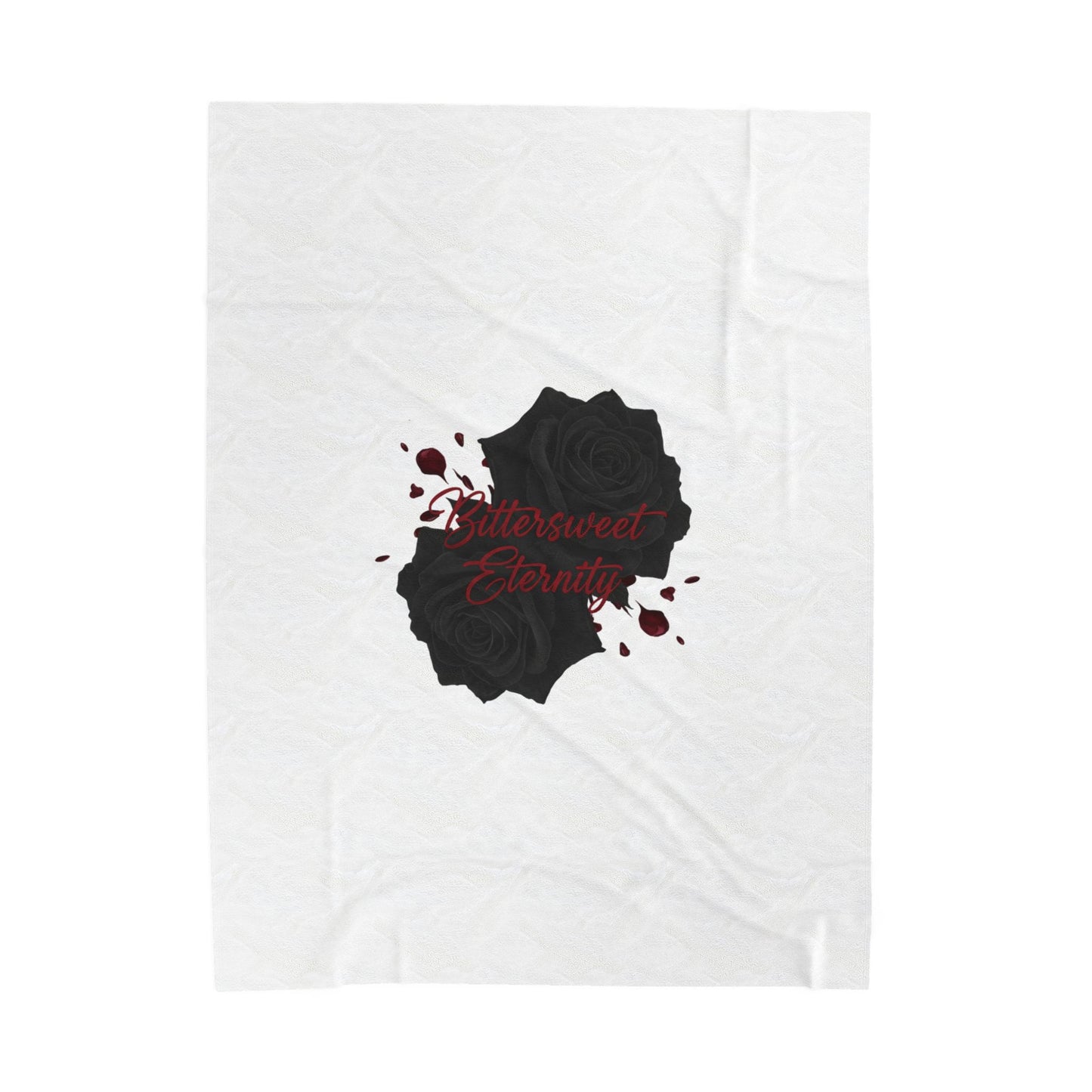 Black Rose Velvet Blanket | Goth Valentine, Dark Romance Velveteen Plush