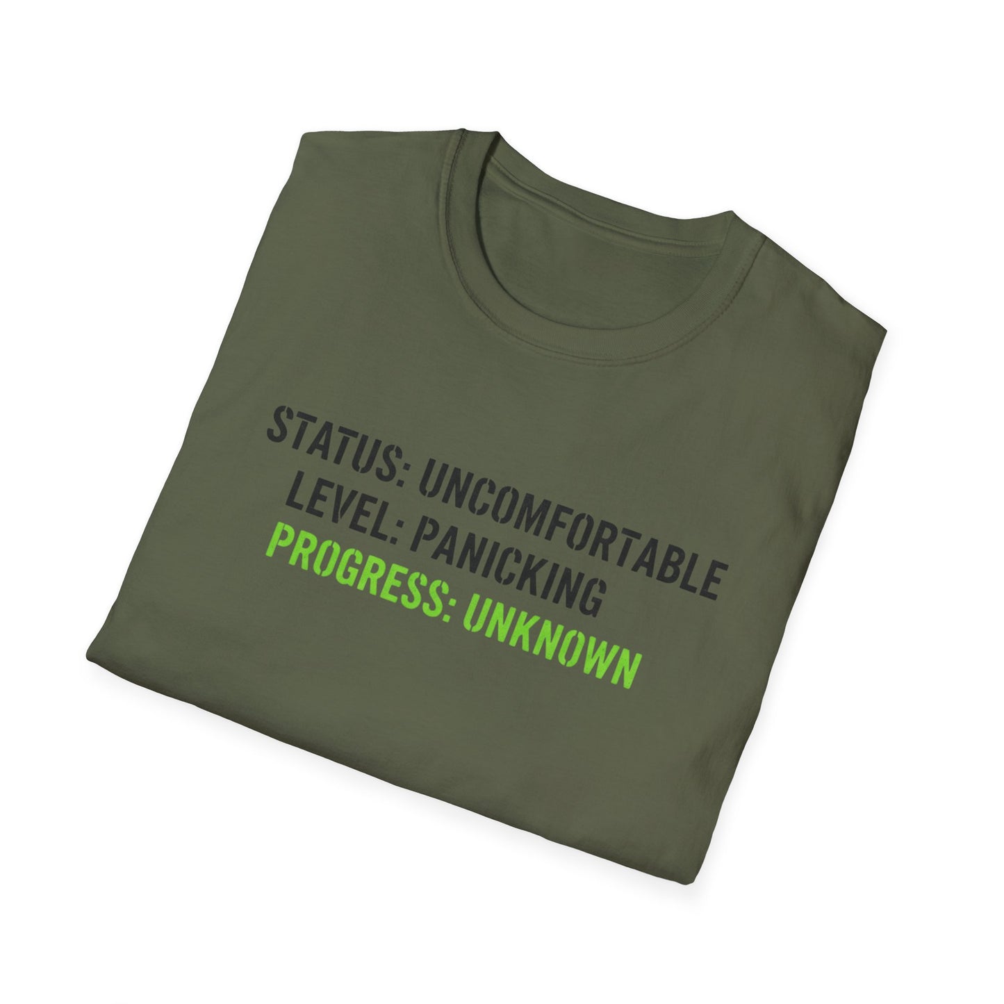 Status: Uncomfortable Unisex Softstyle T-Shirt