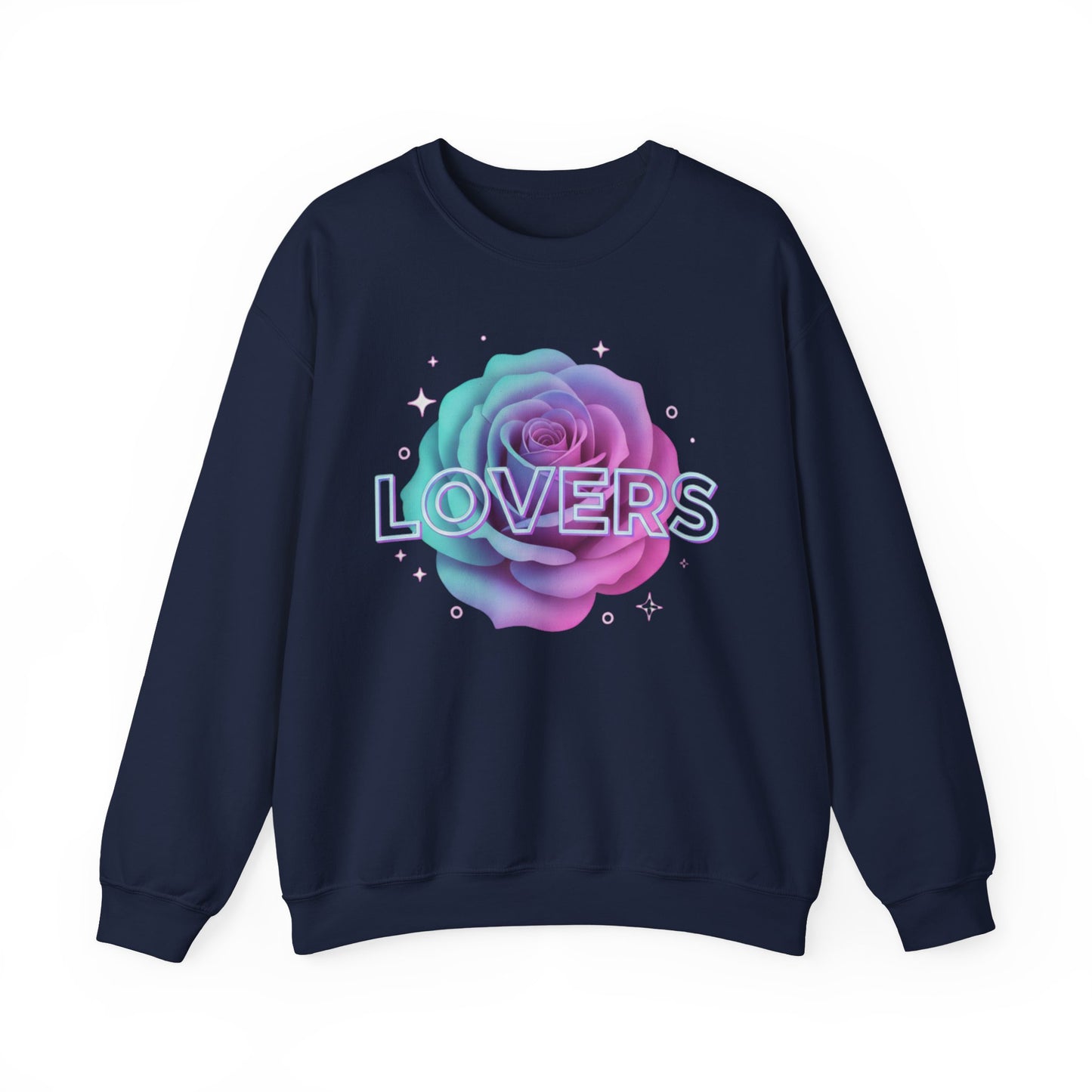 Gradient Rose Lovers Sweater | Pastel Floral Typography