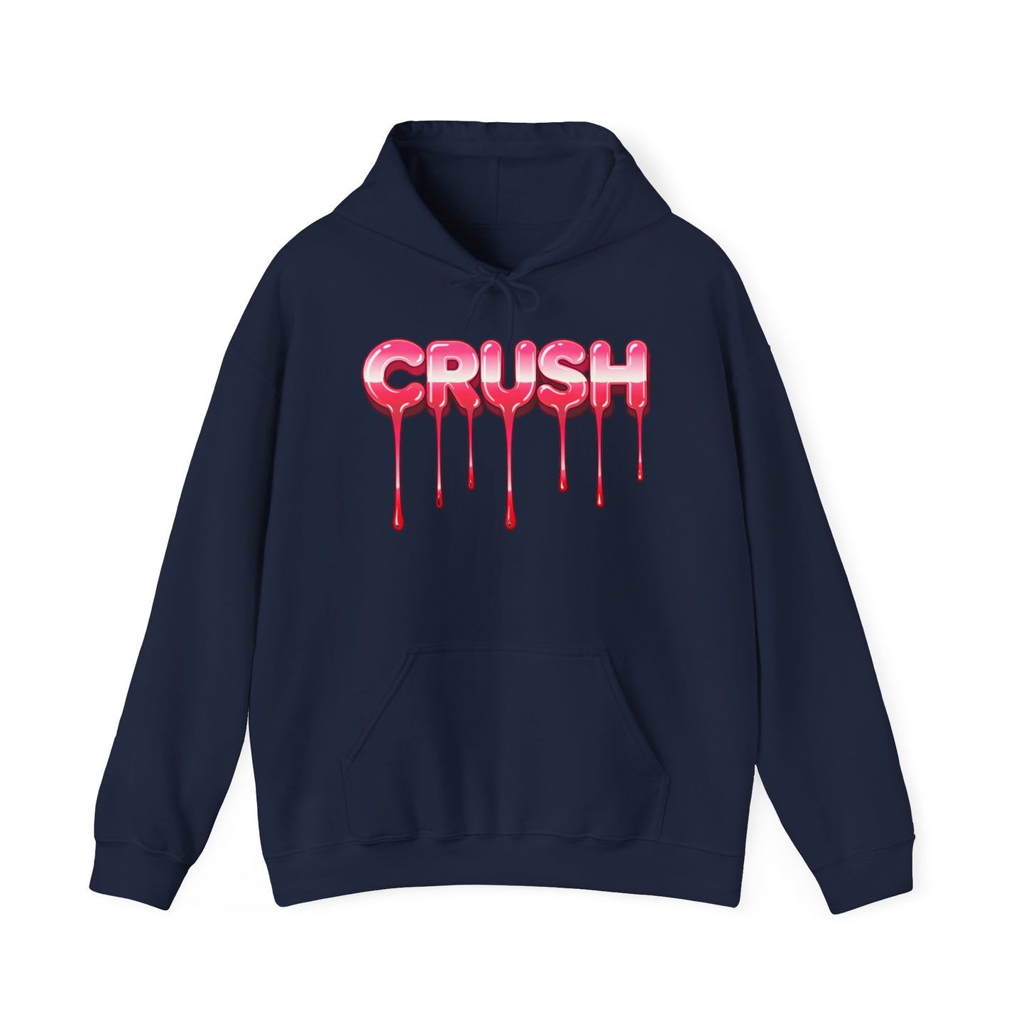 Dripping 'CRUSH' Graphic Hoodie | Candy Pink Drip Lettering
