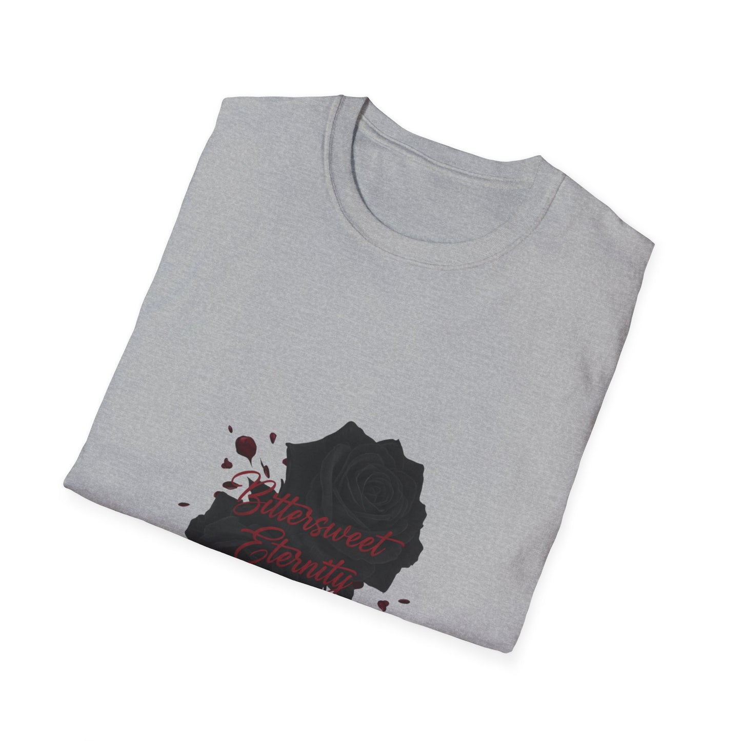 black rose vignette Tee | goth valentine, emo love shirt