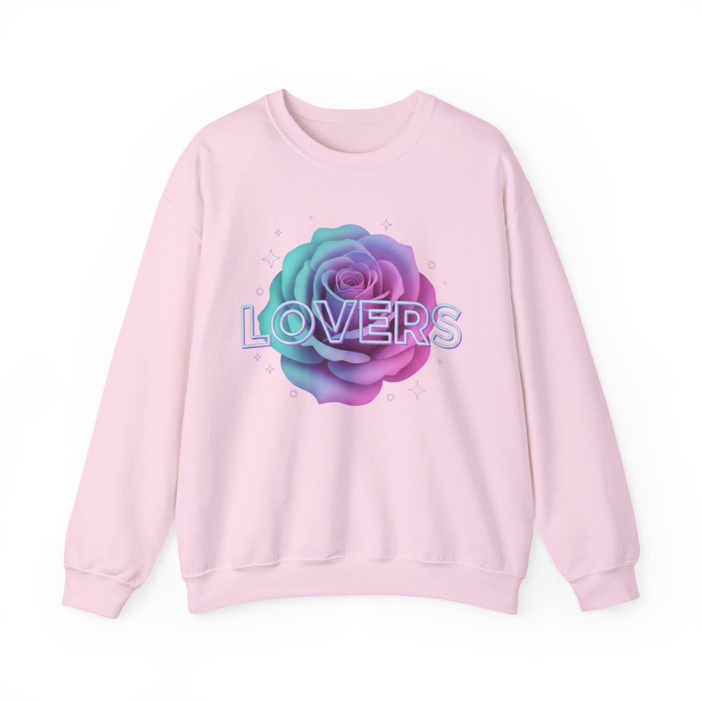 Gradient Rose Lovers Sweater | Pastel Floral Typography