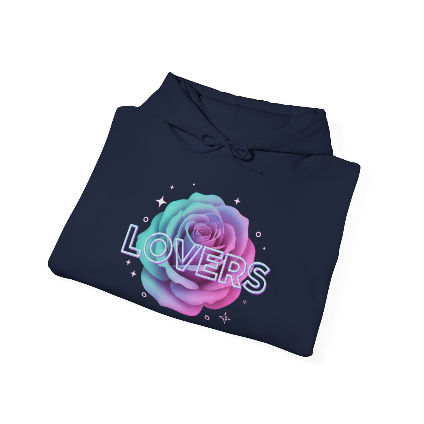 Gradient Rose Lovers Hoodie | Pastel Floral Typography