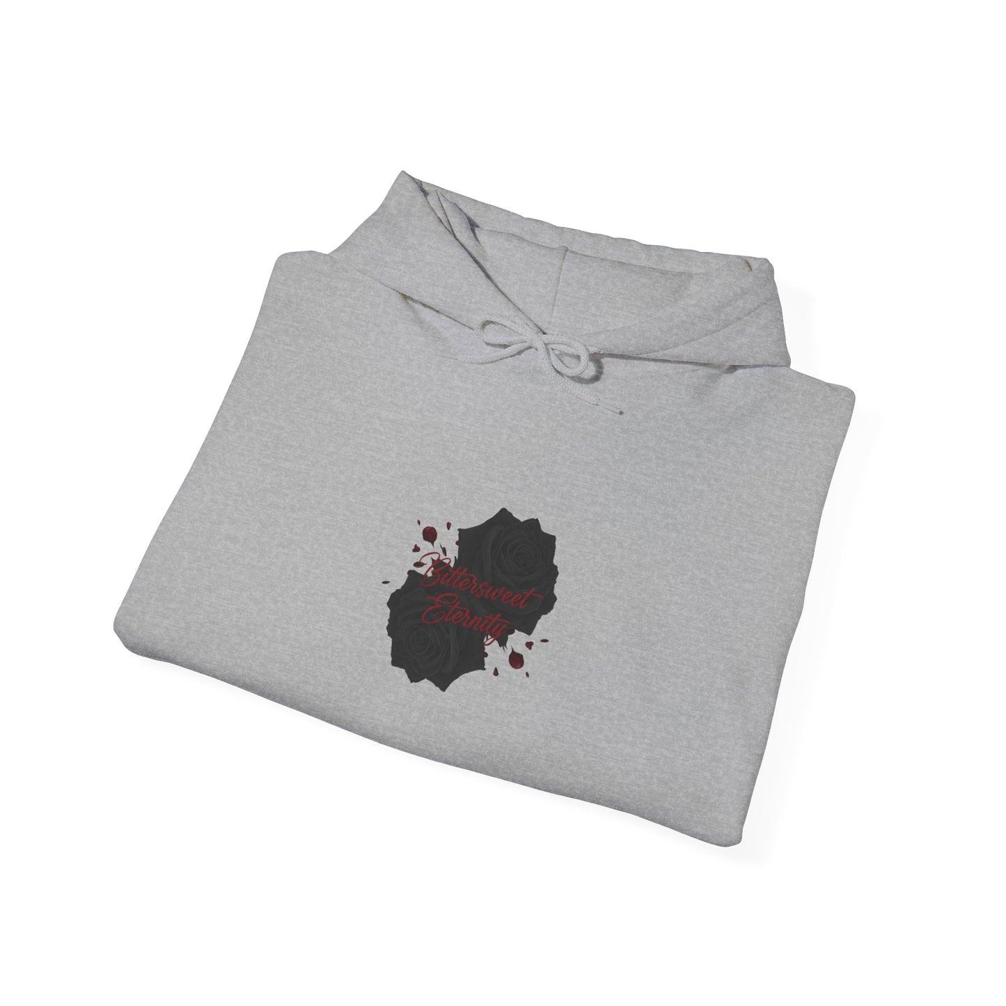Goth Valentine Black Rose Hoodie | Dark Romance emo love sweatshirt