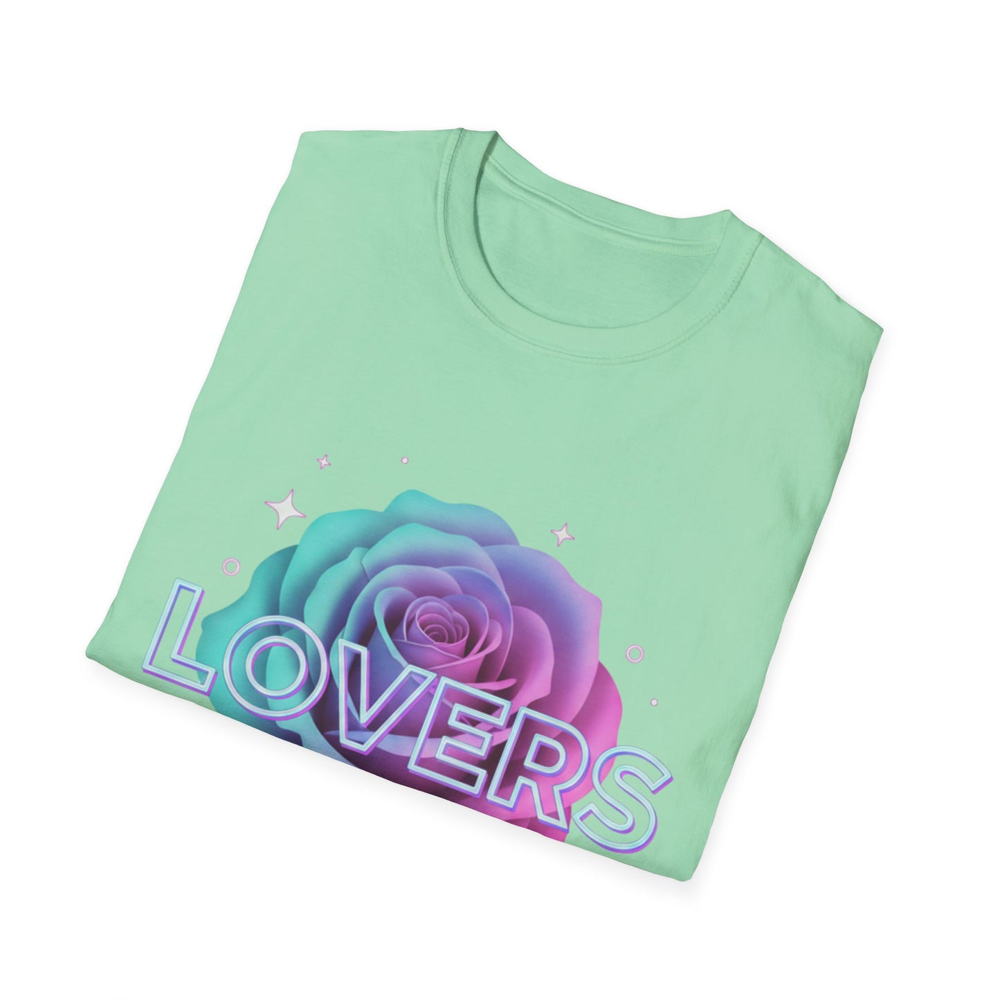 Gradient Rose Lovers T-Shirt | Pastel Floral Typography
