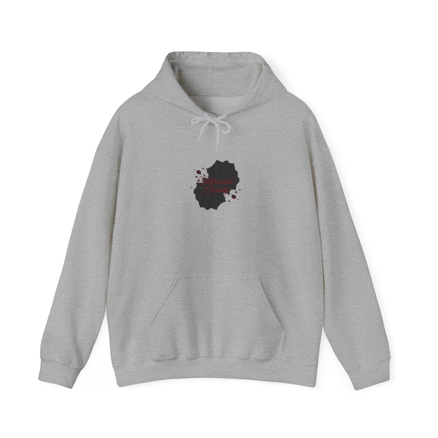 Goth Valentine Black Rose Hoodie | Dark Romance emo love sweatshirt