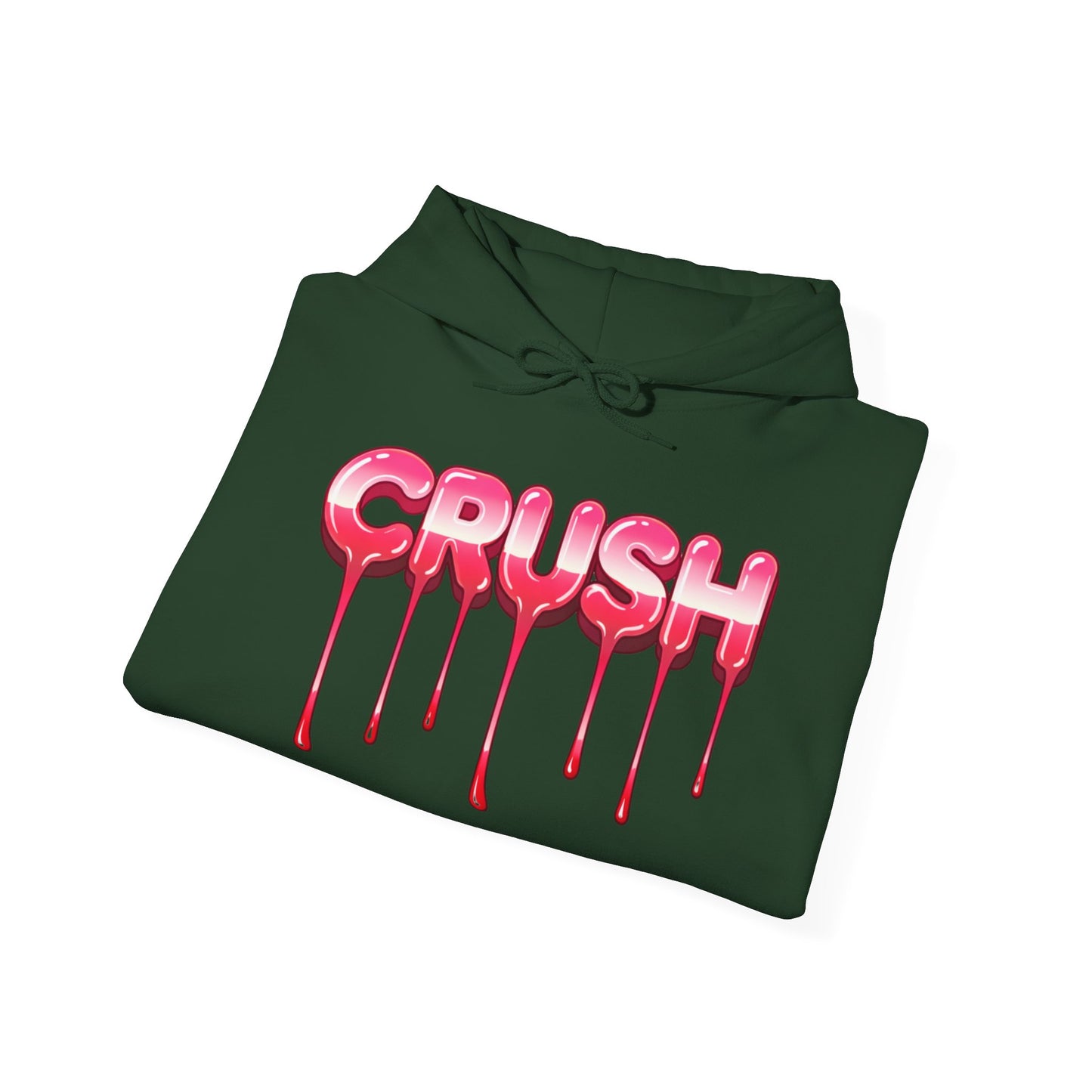 Dripping 'CRUSH' Graphic Hoodie | Candy Pink Drip Lettering