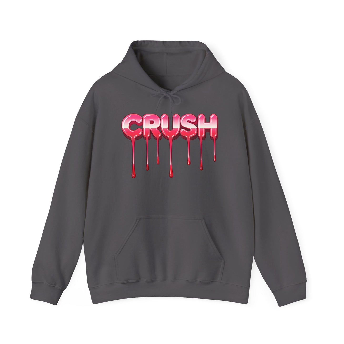 Dripping 'CRUSH' Graphic Hoodie | Candy Pink Drip Lettering