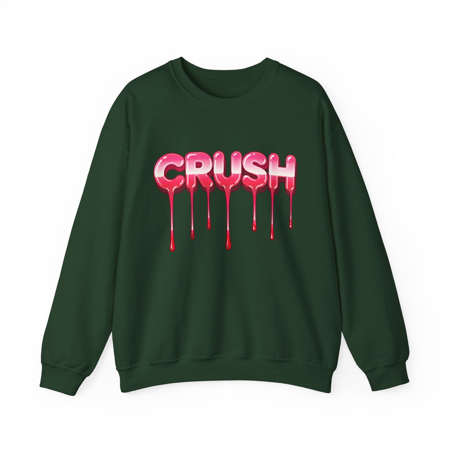Dripping Pink 'CRUSH' Graphic sweater | Candy Heart Typography Tee