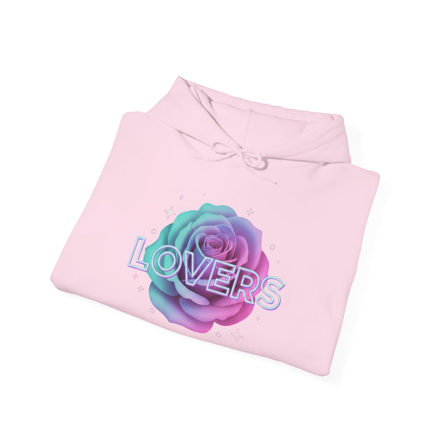 Gradient Rose Lovers Hoodie | Pastel Floral Typography