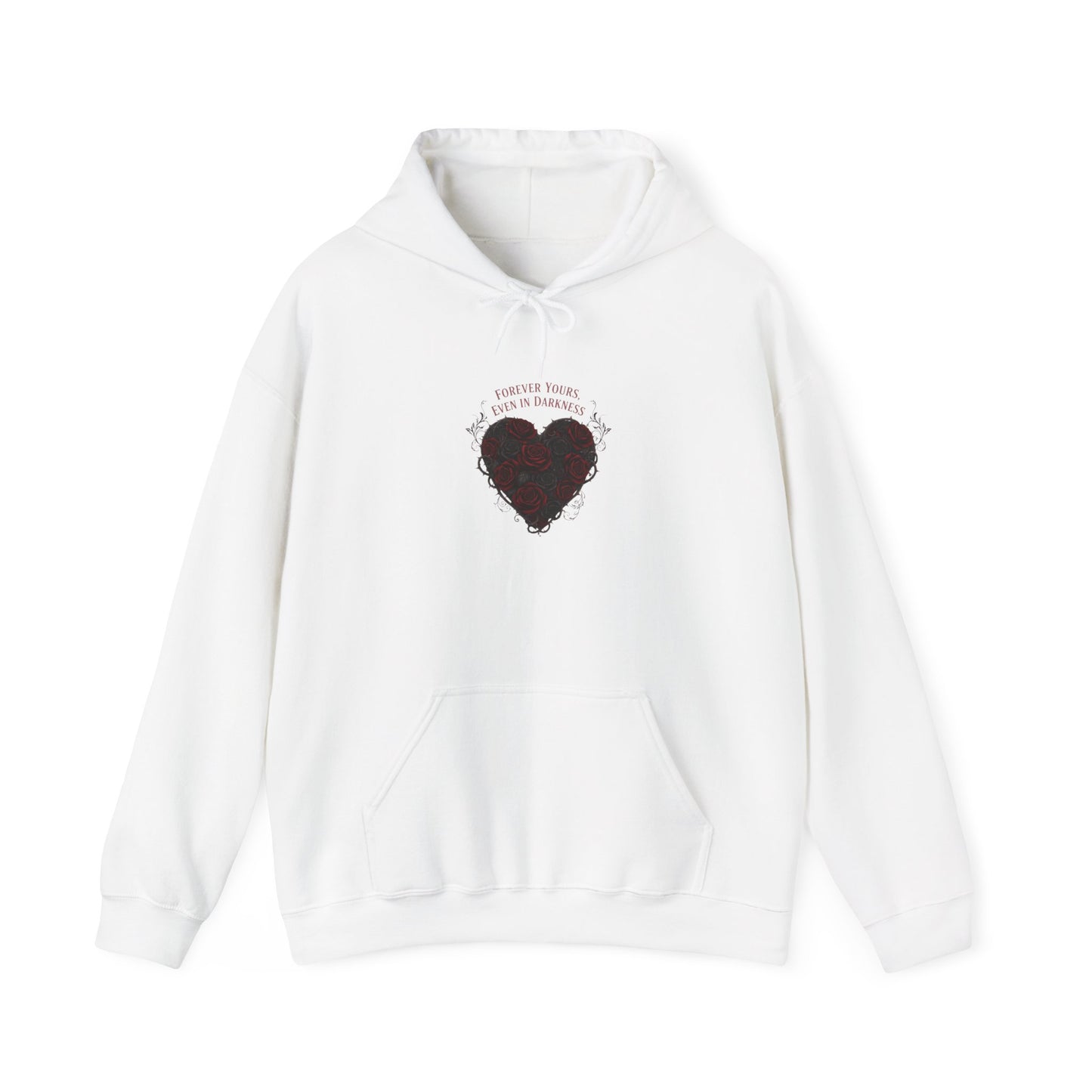 Black Rose Heart Hoodie | goth valentine, emo romance sweatshirt