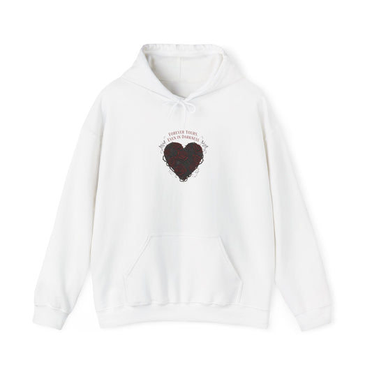 Black Rose Heart Hoodie | goth valentine, emo romance sweatshirt