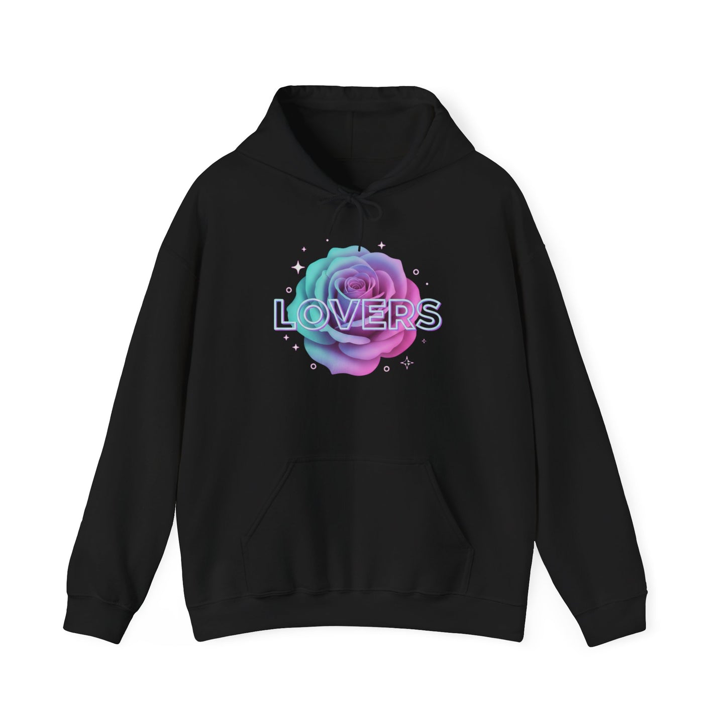 Gradient Rose Lovers Hoodie | Pastel Floral Typography