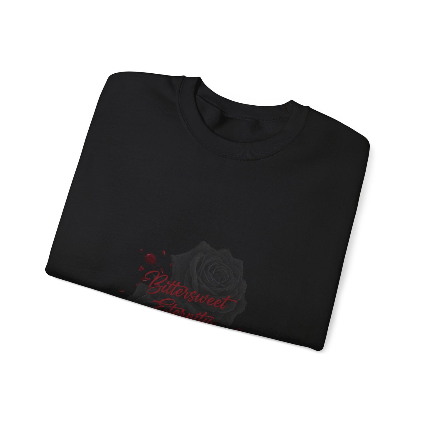 Gothic Black Rose Crewneck Sweatshirt | goth valentine, dark romance