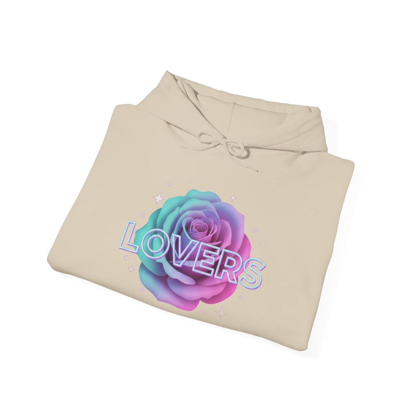 Gradient Rose Lovers Hoodie | Pastel Floral Typography