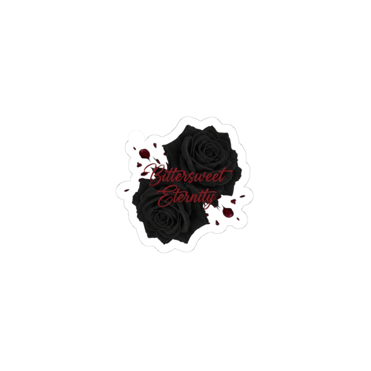 Bittersweet Eternity Black Rose Sticker | goth valentine, dark romance