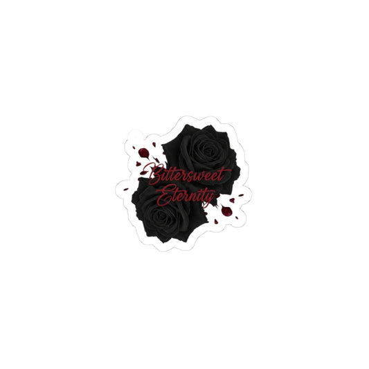 Bittersweet Eternity Black Rose Sticker | goth valentine, dark romance