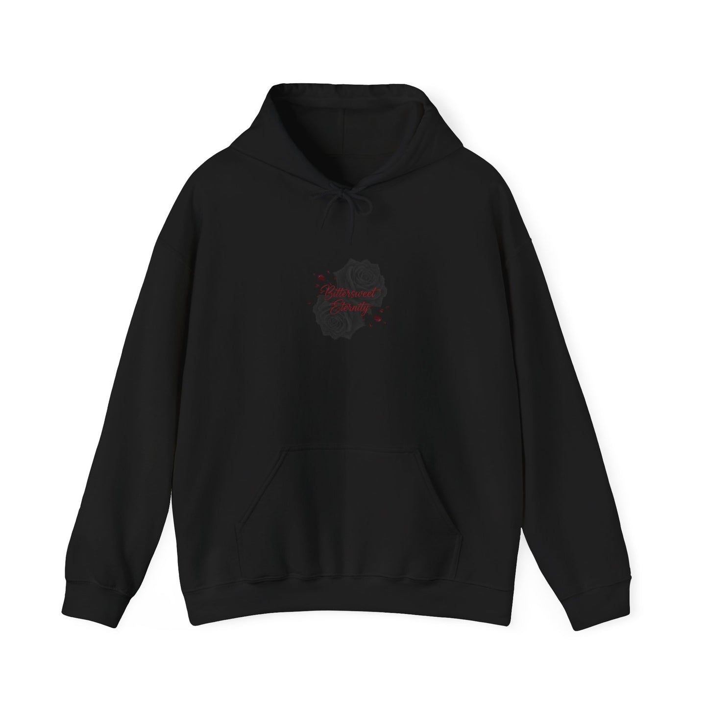 Goth Valentine Black Rose Hoodie | Dark Romance emo love sweatshirt