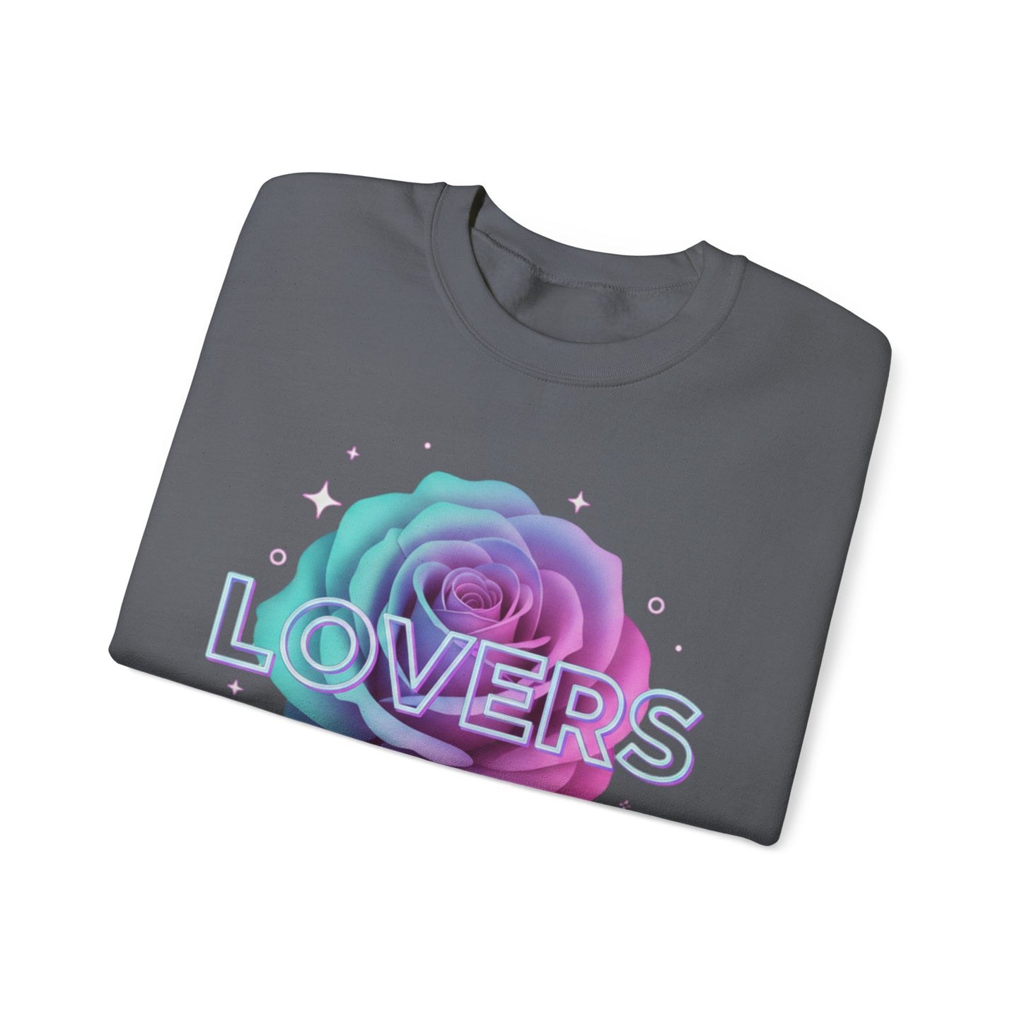 Gradient Rose Lovers Sweater | Pastel Floral Typography