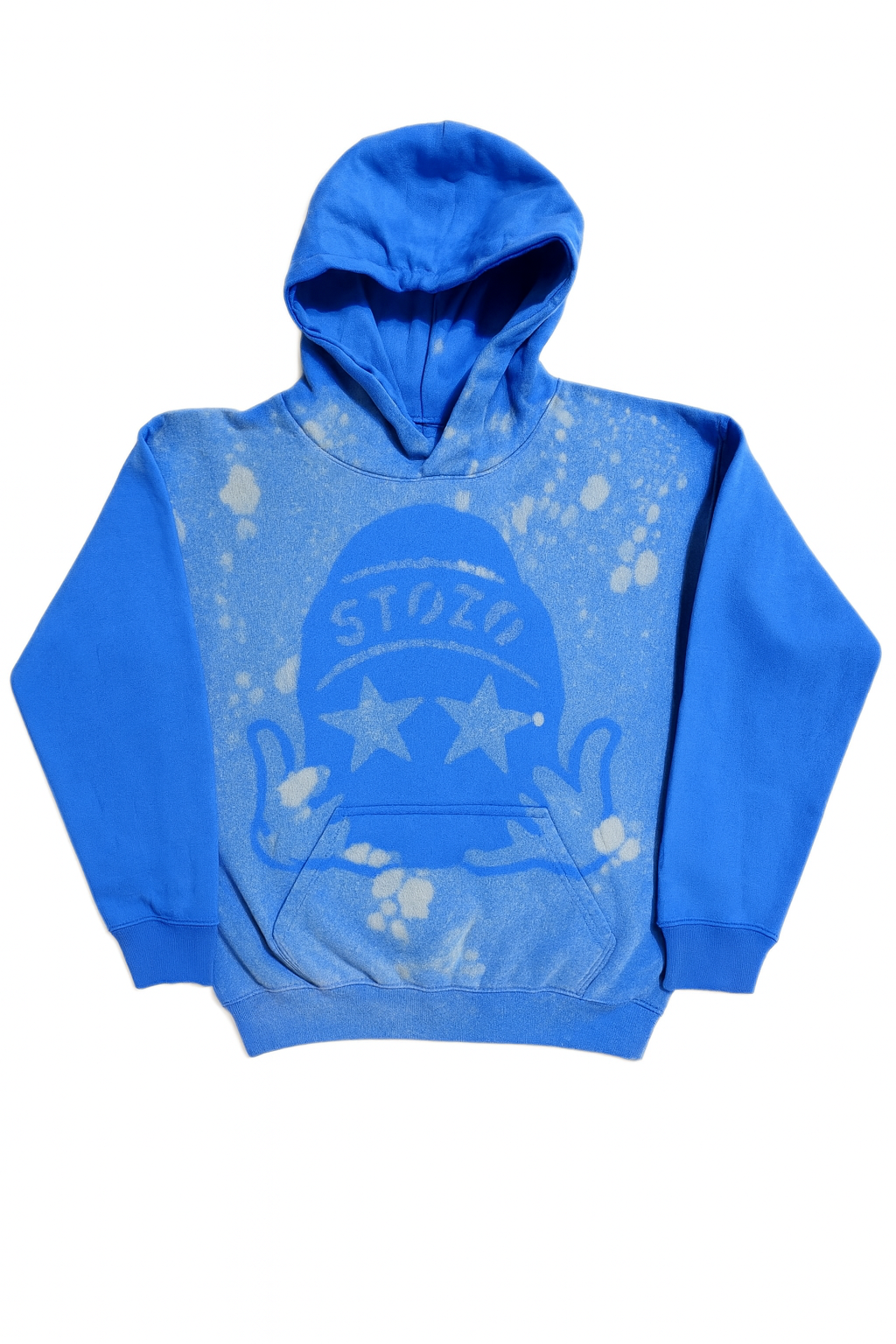 Youth STOZO hand-styled hoodie in Neptune Surge blue color