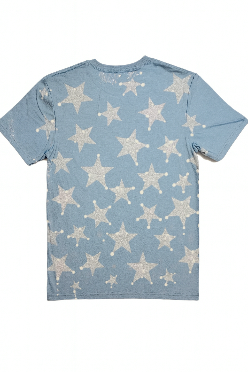 STOZO hand-styled t-shirt in Lunar Mist color - back view
